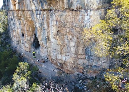 Entrada a la cueva de La Morita II, en Nuevo León.