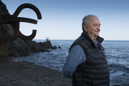 El cocinero vasco Juan Mari Arzak, fotografiado en el Peine del Viento, en San Sebastián, el 25 de septiembre de 2018.