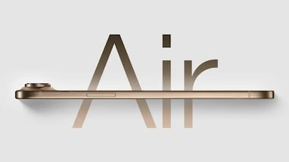 Imagen lateral de un iPhone Air