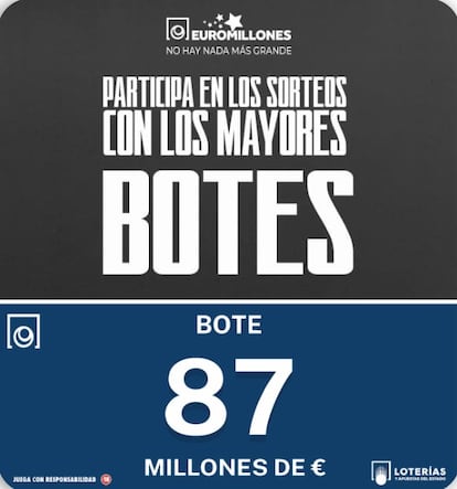 Bote sorteo Euromillones del martes 20 de enero de 2026