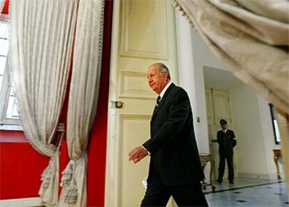 El presidente de Chile, Ricardo Lagos, ayer, en el palacio de la Moneda.