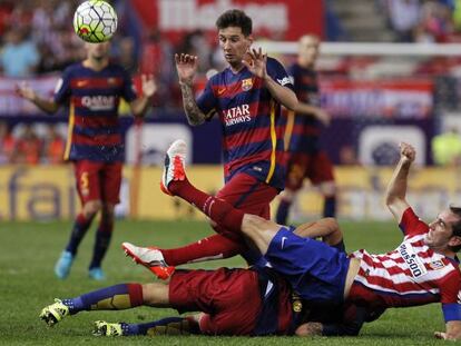 Imagen del partido entre el Atl&eacute;tico de Madrid y el F. C. Barcelona el pasado s&aacute;bado. 