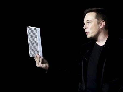 Elon Musk durante la presentación del vehículo eléctrico de Telsa. Ahora ha ido un paso más: crear una civilización en Marte.
