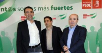 Mario Jiménez, Francisco Reyes y Gaspar Zarrías, hoy en Jaén.