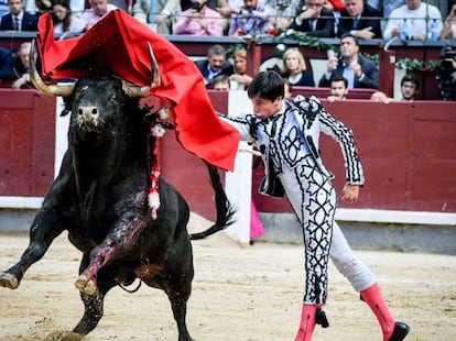 Francisco José Espada, en un pase de pecho a uno de sus toros.