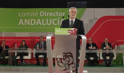 José Antonio Griñán, en el comité director del PSOE andaluz.