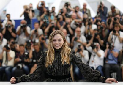 La actriz estadounidense Elizabeth Olsen posa durante el 'photocall'. Es protagonista de la película 'Wind River' .