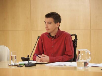Pablo Soto, en la rueda de prensa de esta mañana.