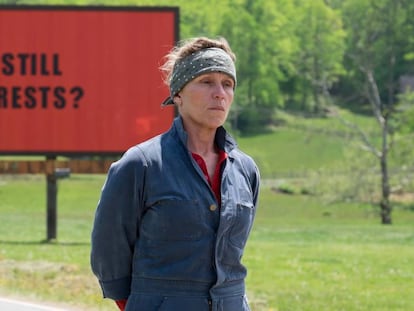 Frances McDormand, em 'Três anúncios para um crime'.