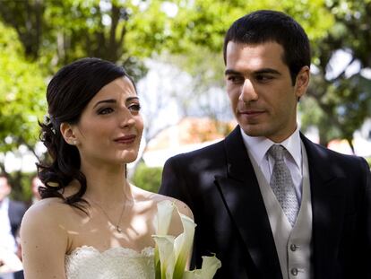 Boda de Beatriz Pérez Pinzón (Ruth Núñez) y Álvaro Aguilar (Alejandro Tous), en la primera época de <i>Yo soy Bea. </i>