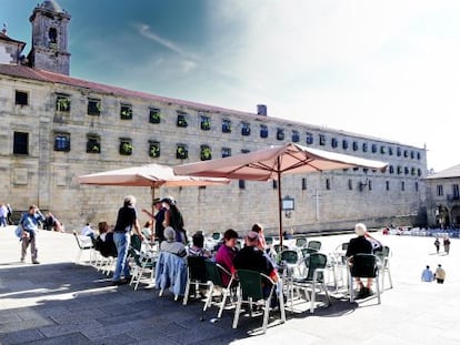 Café Literarios, junto a la Catedral de Santiago de Compostela.