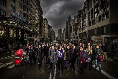 En marzo de 2018 el fotógrafo de EL PAÍS Samuel Sánchez firma una imagen fabulosa con algunas de las mujeres que engendraron la masiva movilización feminista del 2018.