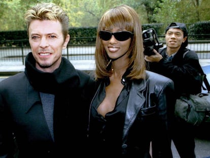 Iman y Bowie en una imagen de 1995. La modelo ha recordado en varias ocasiones a su pareja durante los últimos 12 meses.