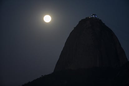 A Superlua no Rio de Janeiro.