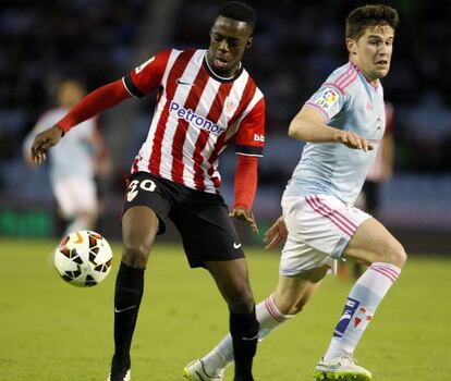 El jugador del Athletic Iñaki Williams en el partido contra el Celta.