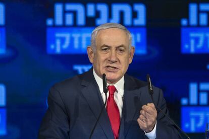 Benjamín Netanyahu, en un acto del Likud.
