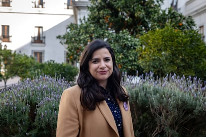 Antonia Orellana en el Palacio de La Moneda de Santiago.