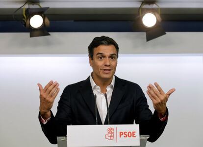 El líder socialista Pedro Sánchez