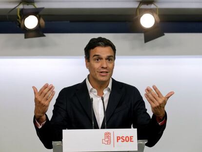 El líder socialista Pedro Sánchez