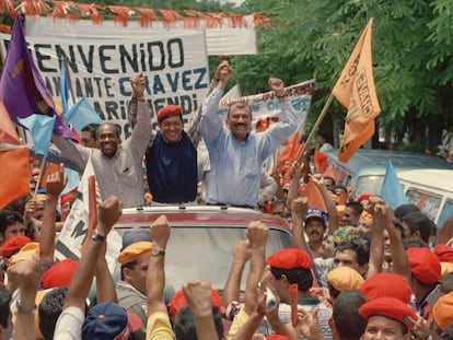 Hugo Chávez, en la campaña electoral venezolana de 1998.