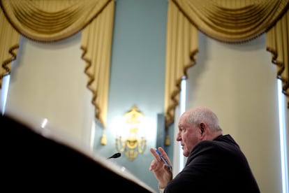 El secretario de Agricultura de EE UU, Sonny Perdue, en Washington D. C. en 2019.