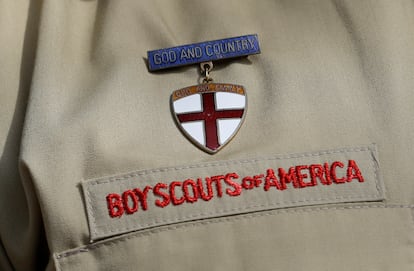 A close up of a Boy Scout uniform