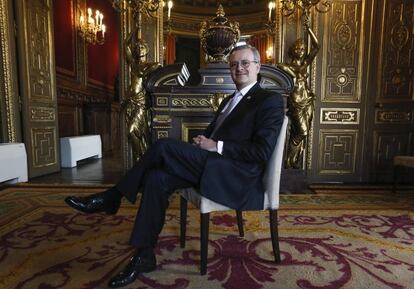 Manuel Gonz&aacute;lez Sanz, canciller de Costa Rica, en Casa de Am&eacute;rica, en Madrid.