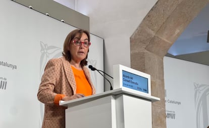 La consejera de Territorio y portavoz, Sílvia Paneque, en la rueda de prensa este martes.