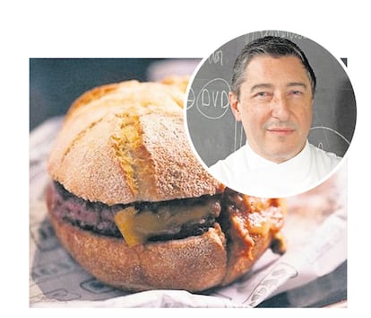 Sagàs (Barcelona). Joan Roca (El Celler de Can Roca) destaca la carne de bovino gallego, el queso cheddar y el pan artesano. “Me gusta el compromiso de Oriol Rovira con la excelencia, siguiendo la filosofía de la casa madre en Els Casals”.