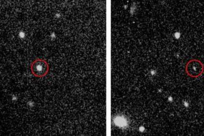 El estallido de rayos gamma GRB050904, cada vez menos brillante, observado en infrarrojos.