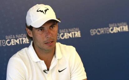 Rafa Nadal hace una semana en Manacor. 