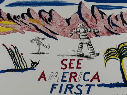 Una de las litografías de la serie See America First, de H. C. Westermann.