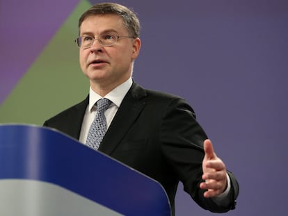 El vicepresidente de la Comisión Europea, Valdis Dombrovskis.