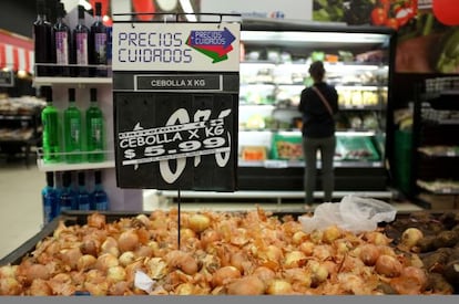 Um supermercado em Buenos Aires.