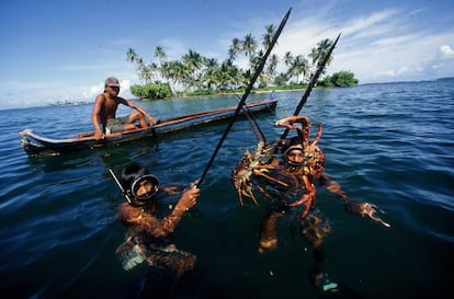 Pesca en el Río Diablo (Panamá).