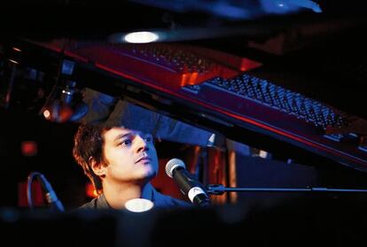 Jamie Cullum, durante una prueba de sonido en la sala But de Madrid.