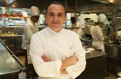El chef francés Jean Georges Vongerichten en su restaurante de Manhattan.