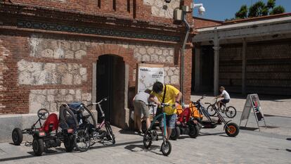 La biciescuela en Matadero, donde también se alquilan bicicletas.