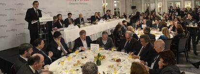 Mariano Rajoy en l'esmorzar informatiu d'Europa Press.