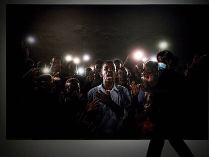 La foto guanyadora de l'edició d'aquest any dels World Press Photo a la mostra del CCCB de Barcelona.