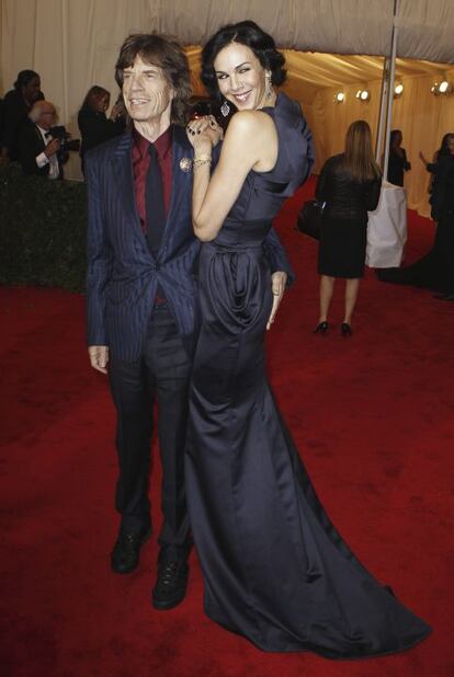 Mick Jagger y su mujer, la diseñadora L'Wren Scott