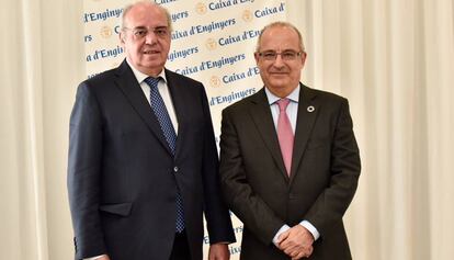 José Oriol Soler, presidente de Grupo Caja de Ingenieros, y Joan Cavallé, director general. 