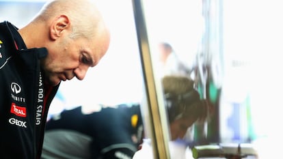 Adrian Newey, responsable de Red Bull, en unos entrenamientos.