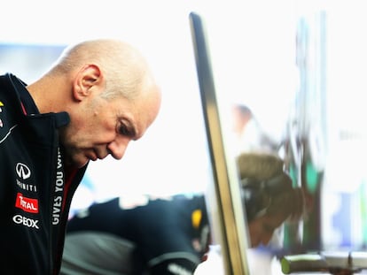 Adrian Newey, responsable de Red Bull, en unos entrenamientos.