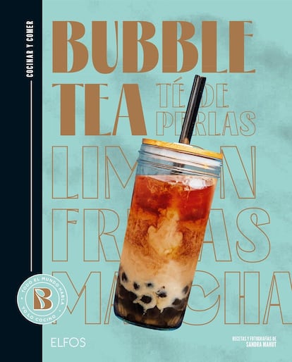 Portada de 'Bubble Tea' (té de perlas), de Sandra Mahut (recetas y fotografías) y Valentine Ferrandi (ilustraciones), editado por Blume.