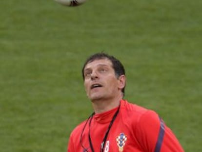 Bilic, durante un entrenamiento de Croacia.