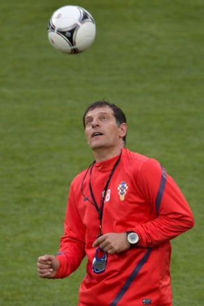 Bilic, durante un entrenamiento de Croacia.