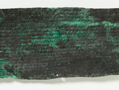 Bronce de Botorrita, hallado en Zaragoza en 1970, el texto celtíberico más largo que se conserva.