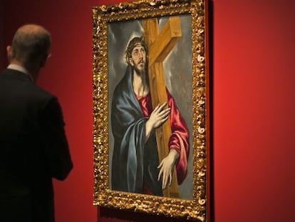 'Cristo con la cruz'' de El Greco, una de las obras cedidas por el MNAC.