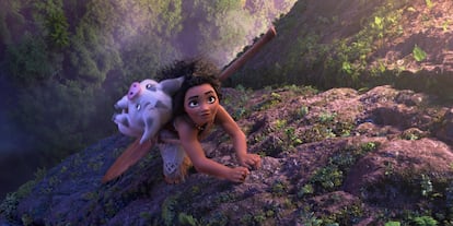 Imagen de 'Vaiana 2', con la protagonista y su mascota Pua.